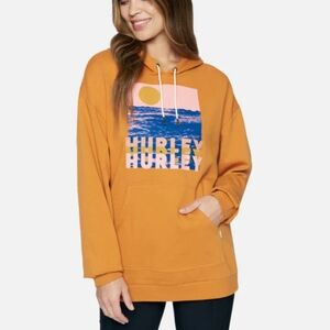 Hurley Golden Oak Breaker Oversized Drop Shoulder Hoodie Size L